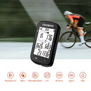 Ordinateur de vélo GPS COOSPO CS300 avec capteur, écran 2,6'', autonomie de 40 heures, sans fil, étanche, ANT+ BLE5.0, compteur de vitesse, odomètre - Product Image 5