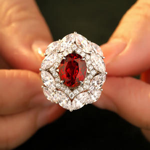 แหวนแฟชั่นทุกแบบ เครื่องประดับพลอยสีน้ำเงินและทับทิมที่เพาะเลี้ยงในห้องปฏิบัติการ - Product Image 4