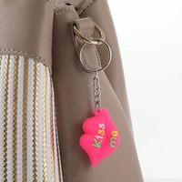 Porte-clé à lèvres à la mode, lèvres en caoutchouc pvc émaillé personnalisé, lèvres Sexy, porte-clés, pendentif, sac, accessoires de charme, porte-clés, embrasses moi