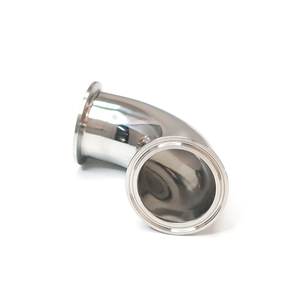 ข้อต่อท่อสแตนเลส Wensen 304/316 แบบติดตั้งเร็ว 90 องศา ชนิด Tri-Clamp ขัดเงา - Product Image 2
