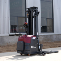 Apilador Eléctrico de 3t (3000kg) con Plataforma para Operador, 5m de Elevación, para Uso Industrial en Almacenes, con Batería de Litio de 80V, para Pasillos de 3m