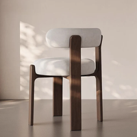 Chaise de salle à manger moderne en tissu, style sac souple, luxe léger, design haut de gamme, dossier simple, décontractée pour appartement et maison