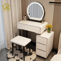Coiffeuse de maquillage avec tiroir et miroir pour chambre à coucher moderne