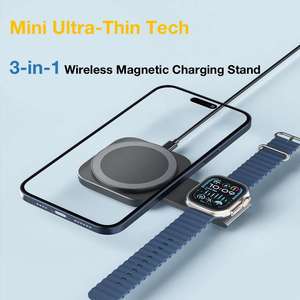 Portable Magnetic 3 in 1 Wireless Fast Charging Foldable Wireless Charger Adapter Mobile Phone Magnetic Wireless Charger - Product Image 4