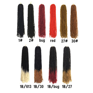 Tresses synthétiques en Fiber synthétique, Extensions de cheveux longs et lisses de 20 pouces, 54 <span class=keywords><strong>mèches</strong></span>, Locs de sœur, <span class=keywords><strong>Crochet</strong></span>, 90g - Product Image 2