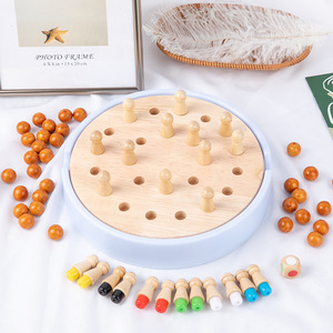 Montessori Baby 2 In <span class=keywords><strong>1</strong></span> memoria di <span class=keywords><strong>legno</strong></span> di concentrazione formazione di scacchi gioco da tavolo educativo educativo di apprendimento giocattoli per bambini - Product Image 5
