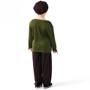 Costumi da spettacolo teatrale dei mendicanti dei ragazzi graziosi piccoli mendicanti <span class=keywords><strong>libro</strong></span> per bambini giorno settimana vestito verde fantasia per bambini povero Costume da Cosplay del postino del ragazzo - Product Image 5
