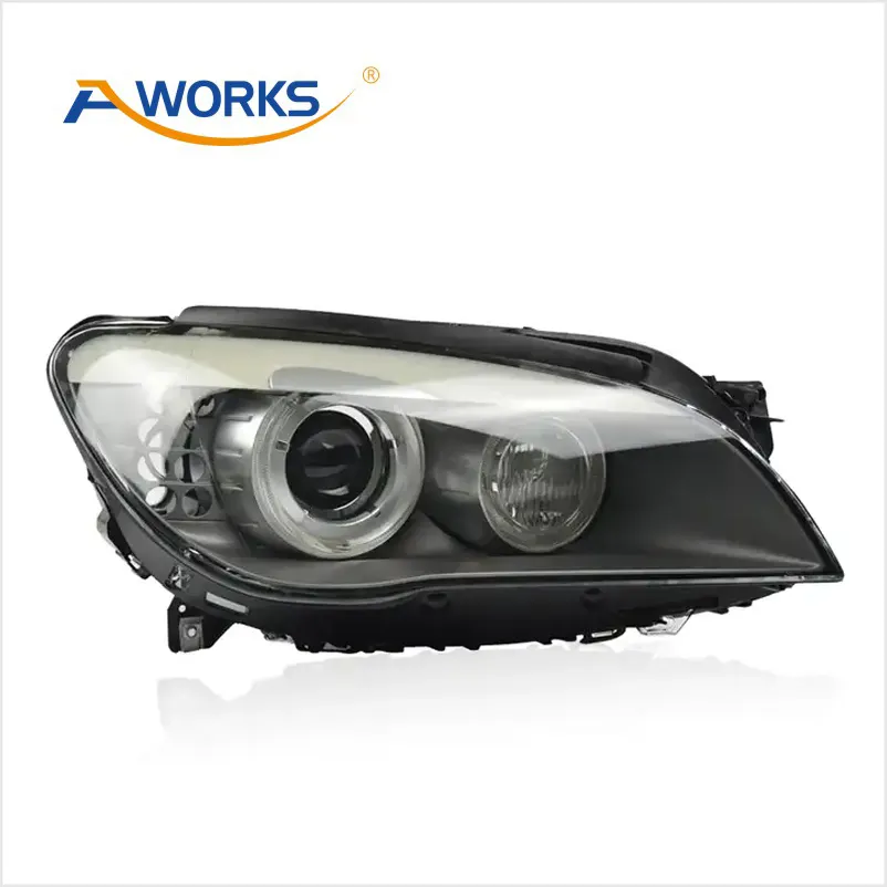 2010 F01 OE faro para 7 '2009-2012 F01 F02 faro de xenón reparación de automóviles faro Angel Eye DRL HID bombilla F01 faro