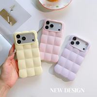 Coque de téléphone personnalisable tendance pour iPhone 18 17 15 Pro Max, effet 3D nuage, toucher doux, protection intégrale antichoc, couleur unie