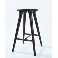 Tabourets de bar de restaurant modernes avec cadre en bois massif et repose-pieds rembourrés Meubles de bar de cuisine