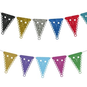 Bannière de fête triangulaire aux couleurs vives et amusantes, décor réutilisable pour toile de fond de fête d'été à la piscine - Product Image 5