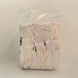 Trapos de Camiseta Blancos Impresos Reutilizables de Algodón de Alta Absorción, Trapos Blancos Industriales para Desengrasar y Limpiar - Product Image 1