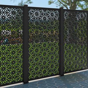 Residential Outdoor Privacy <strong>Fence</strong> Panel Laser Cut Aluminum Decorative Metal Screen Wall Modern Fencing - Product Image 1