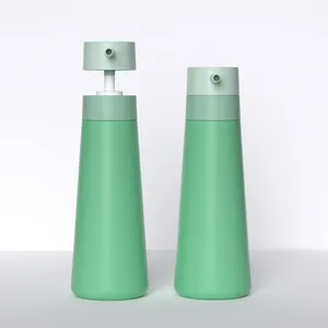 Badezimmer Haushalts pflege produkte Haut sauber leer grün gelb 500ml PET Dusch gel Kunststoff Shampoo flasche mit Pumpen deckel