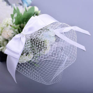 Genya Hot Selling Bow Voile de mariée <span class=keywords><strong>Accessoires</strong></span> pour <span class=keywords><strong>cheveux</strong></span> Voile de mariée en tulle simple pour femmes Voile de <span class=keywords><strong>cheveux</strong></span> <span class=keywords><strong>courts</strong></span> pour la fête de <span class=keywords><strong>mariage</strong></span> - Product Image 2