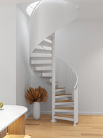 Escalier en colimaçon métallique sur mesure en acier au carbone avec garde-corps en verre pour villa intérieure, centre commercial, décoration, design minimaliste, facile à installer