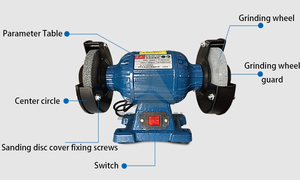 Hot Sale 220V Household Industrial Grade Small Electric Knife Sharpener <strong>Sand</strong> Wheel <strong>Grinder</strong> Desktop Vertical Grinding Machine - Product Image 6