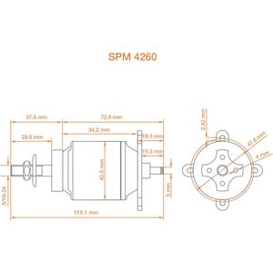 Spektrum Avian 4260-480Kv Outrunner Brushless Motor SPMXAM4715 RC Vehicle Use - Product Image 2