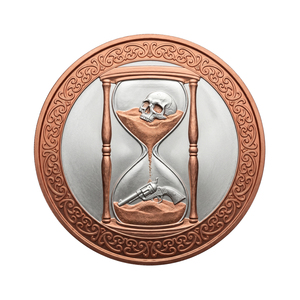 Pièce de monnaie commémorative moulée en édition limitée, revolver sablier bicolore cuivre-argent, pièce de défi pour collectionneur, cadeau - Product Image 1