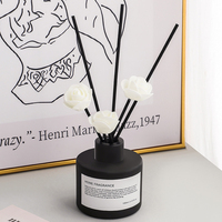 Diffuseur de parfum d'ambiance longue durée à l'huile essentielle, ensemble de diffuseurs à roseaux en verre 100 ml, fait à la main