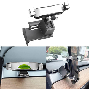 Tesla <b>Car</b> Phone Holder Dashboard <b>Clip</b> On Adjustable Height Aluminum Alloy Navigation Accessory - Product Image 1