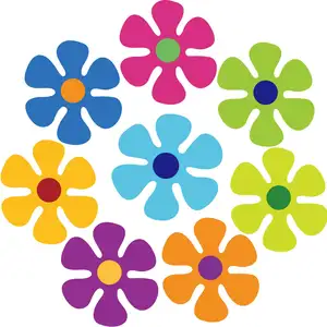 Magnetic Flower Decals Fridge Magnet Multi-Color Flower Cutout Magnet for Car Home Wall Whiteboard Refrigerator