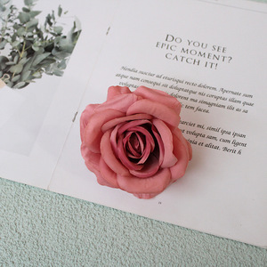 Nouveauté, têtes de fleurs artificielles en soie colorées, grandes, vente en gros, fleurs artificielles, roses pour la décoration de mariage - Product Image 4