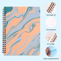 Bloc-notes A5 à spirale, carnet de correction des erreurs original, nouvelle édition à feuilles mobiles, 80 feuilles, motif floral minimaliste, cadeau