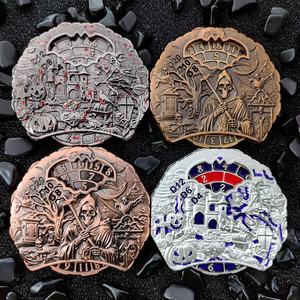 7 En 1 Rotating Horror Skull Dice Roulette Juguete para adultos Metal Fidget Spinner DND Dice Regalo <span class=keywords><strong>de</strong></span> Halloween con exquisita caja <span class=keywords><strong>de</strong></span> color - Product Image 2