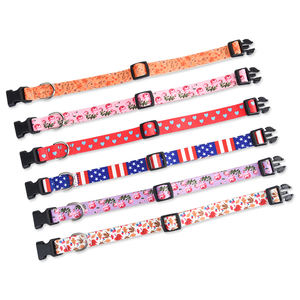 <span class=keywords><strong>Custom</strong></span> Large Size Pet <span class=keywords><strong>Dog</strong></span> <span class=keywords><strong>Collar</strong></span> Verstellbares leichtes Nylon-Gurtband mit thermischer <span class=keywords><strong>Sublimation</strong></span> für den Außenbereich - Product Image 3