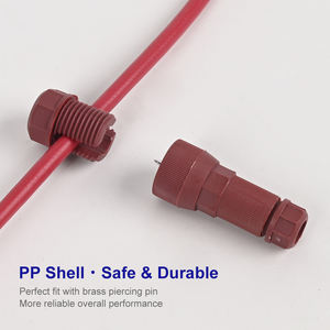 Connecteur électrique étanche pour le cordon d'alimentation d'éclairage <span class=keywords><strong>de</strong></span> voie <span class=keywords><strong>de</strong></span> <span class=keywords><strong>jardin</strong></span> extérieur Contact en cuivre connecteur rapide type T - Product Image 6