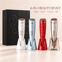 Nouvel appareil de beauté facial portable 6-en-1 chaud et froid, masseur facial pour raffermir la peau, lutter contre le vieillissement, prendre soin des yeux et favoriser un teint éclatant