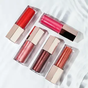 Veganistische Matte Lippenstift Leverancier Op Maat Logo Lippenstift Vijfhoekige Lipgloss Glanzende Lipgloss