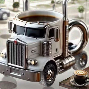 Mug à café en résine artisanale 11oz, style américain, motif géométrique, forme rectangulaire, design créatif et raffiné, personnalisable - Product Image 2