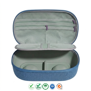 Étui de rangement EVA imperméable bleu pour tire-lait, avec fermeture éclair, sac de voyage portable, boîte de protection pour accessoires de maternité - Product Image 1