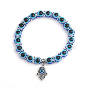 Custom High Quality Lucky Personalized Punk Style Skull Blue Eye Sapphire <strong>Amethyst</strong> <strong>Bracelets</strong> for Boy Hand and Men - Product Image 2