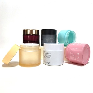 Envases de Lujo para Crema de Ojos, 5g 10g, Frascos Cosméticos Redondos de Vidrio Esmerilado Rosa Mate con Tapas de Plástico para el Cuidado de la Piel - Product Image 3