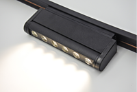 Système d'éclairage sur rail magnétique 48V ultra-plat, projecteur à grille COB LED moderne à montage en surface, ultra-mince, CRI 90, dimmable