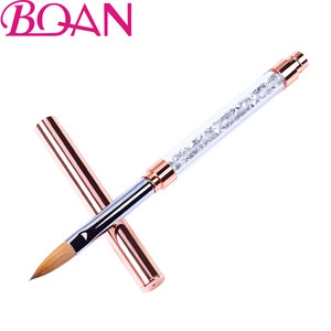 <span class=keywords><strong>BQAN</strong></span>-mango de oro rosa 100% puro Kolinsky, pincel acrílico de marta cibelina, pluma de diseño de pintura - Product Image 1