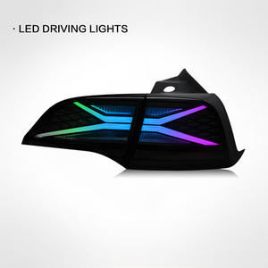 Nouvel assemblage de feu arrière LED RVB <span class=keywords><strong>Fantasy</strong></span> étanche pour Tesla modèle 3/Y avec <span class=keywords><strong>lentille</strong></span> rouge feux de course modifiés clignotant coulant - Product Image 2