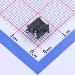 YTS1K0132BRT00 Tactile Switch Through hole Component (THT),6x6mm Switch Single Pole Single Throw Round Button 2.5N Through Hole - Product Image 2