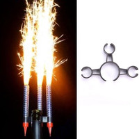 Bougie d'anniversaire en forme de bouteille de champagne, feu d'artifice étincelant, fontaine de glace sécurisée, support en plastique à clip pour boîte de nuit, gâteau, fête, mariage