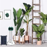 Système de plantes hydroponiques solaires Kit d'arrosage de culture de serre de jardin Contrôleur intelligent Pompe à goutte Système d'irrigation d'arrosage