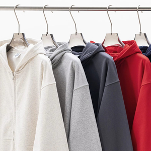 เสื้อฮู้ดขนแกะ445gsm โอเวอร์ไซส์สำหรับผู้ชายเสื้อฮู้ดโอเวอร์ไซส์ผ้าคอตตอน100% ขนแกะเนื้อหนาไซส์ - Product Image 1