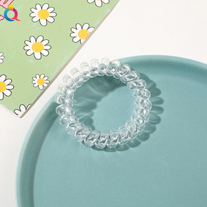 Qiyue đàn hồi cao điện thoại dây tóc vòng cao cấp nhựa tóc ban nhạc phụ kiện cho trẻ em phụ nữ - Product Image 5