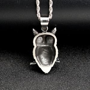 Collar Personalizado de Acero Inoxidable con Colgante de Búho Retro y Calavera Gótica, Chapado en Oro de 18K, Estilo Vintage, Animal Dominante - Product Image 5