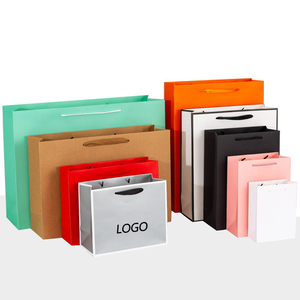 Wholesale custom small brown white black food shopping luxury christmas craft gift kraft paper bags with your own logo