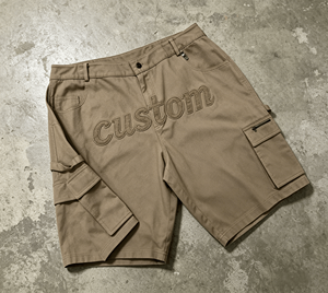Shorts cargo pour homme personnalisés, logo brodé, taille mi-haute, respirant, en toile, style bermuda, vêtements décontractés - Product Image 5