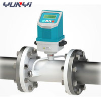 Medidor de Flujo Ultrasónico Industrial Yunyi de Alta Precisión OEM, Conexión de Brida Multimedios, Tipo de Tubería en Línea con Abrazadera para Agua, Precisión del 0.1%