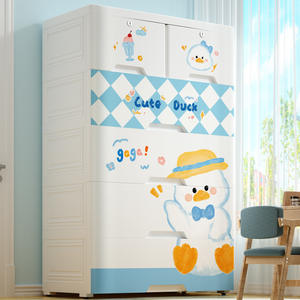 ארון אחסון מגירות רב שכבתי בעיצוב מצויר ברוחב 75 ס\\\"מ, לאחסון צעצועים לתינוקות, חטיפים, בגדים וחפצים בחדר השינה. - Product Image 3